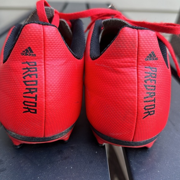 Red & black Adidas Predator Soccer Cleats - Picture 5 of 7